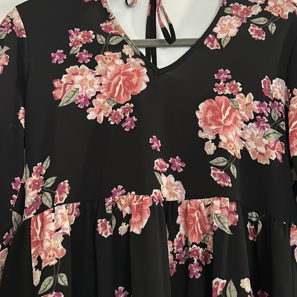 Altar’d State Floral Black Mini Dress - Picture 4 of 6